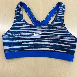 Nike Blue And Black Sports Bra  Women Size Medium Exercise Workout Athletic